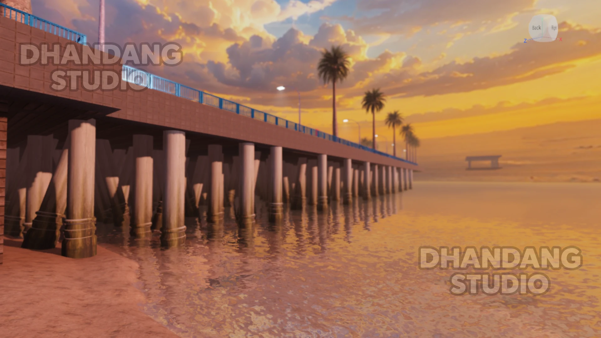 Carnival pier environment built in Roblox