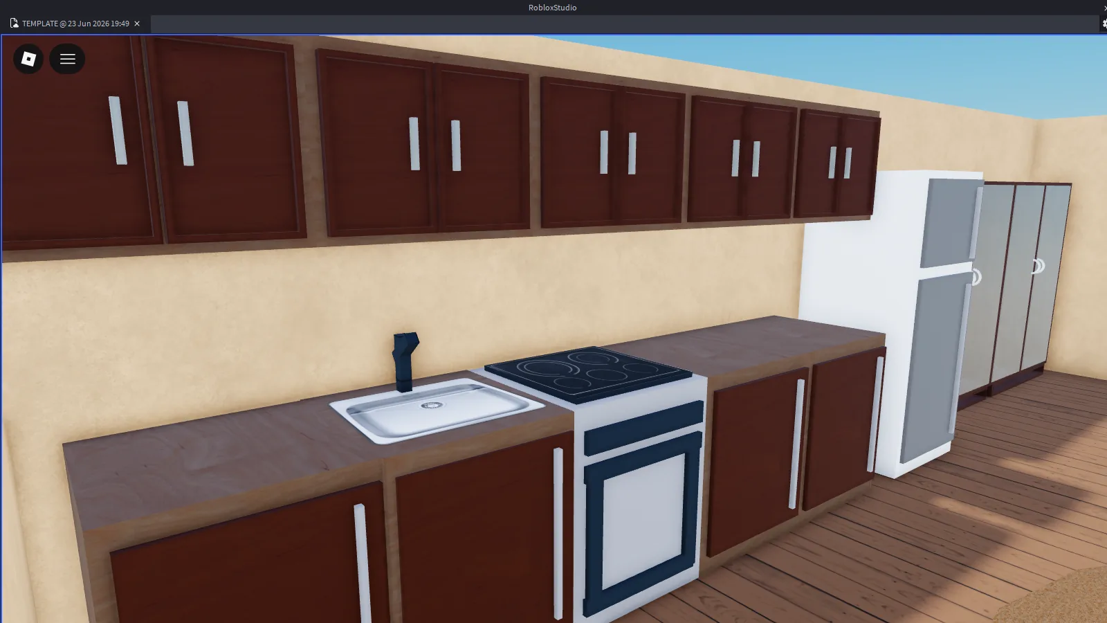 Interior environment built in Roblox