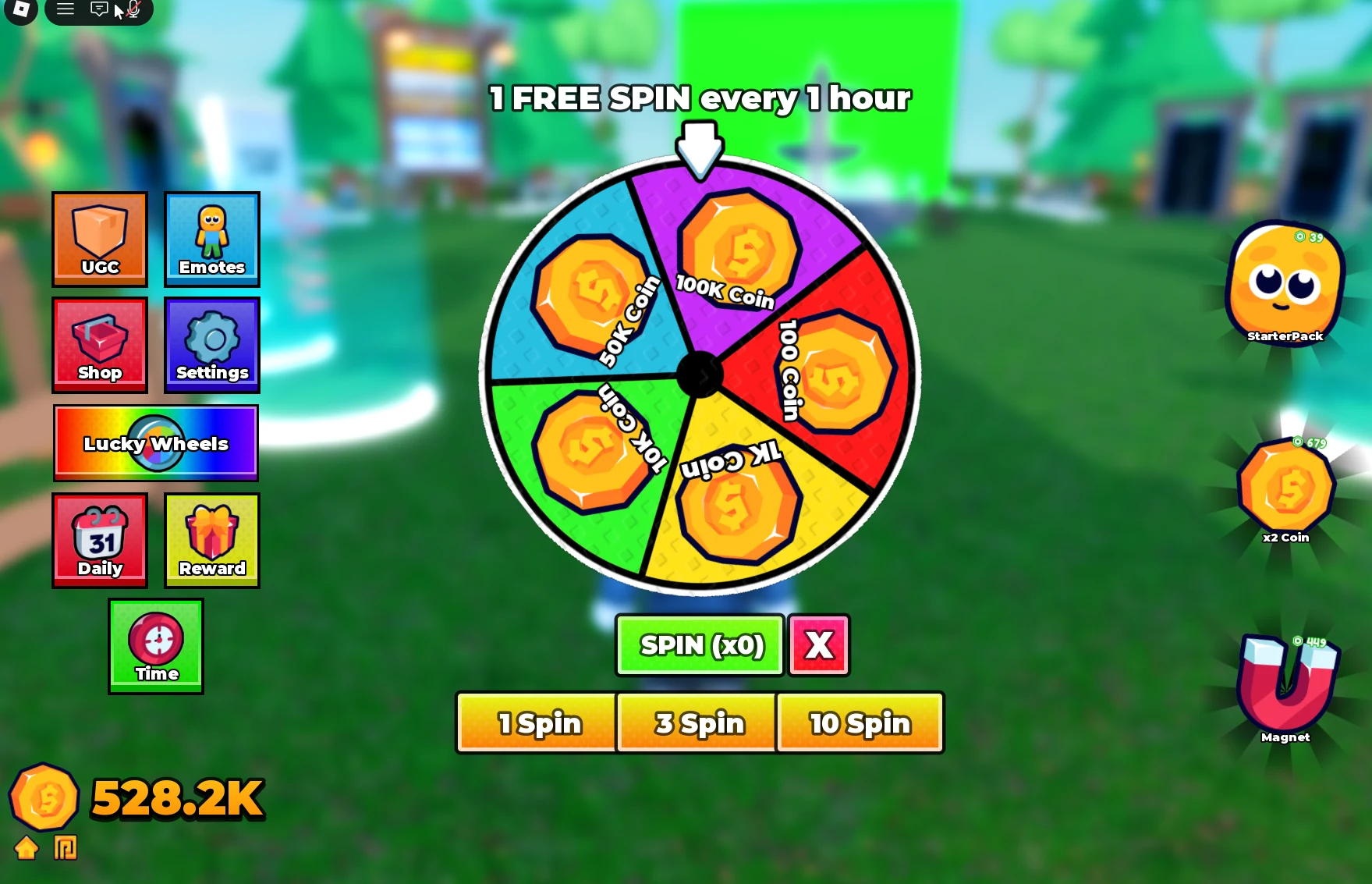 Reward system user interface in Roblox